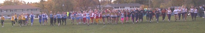 Start of the Girls Varsity race.